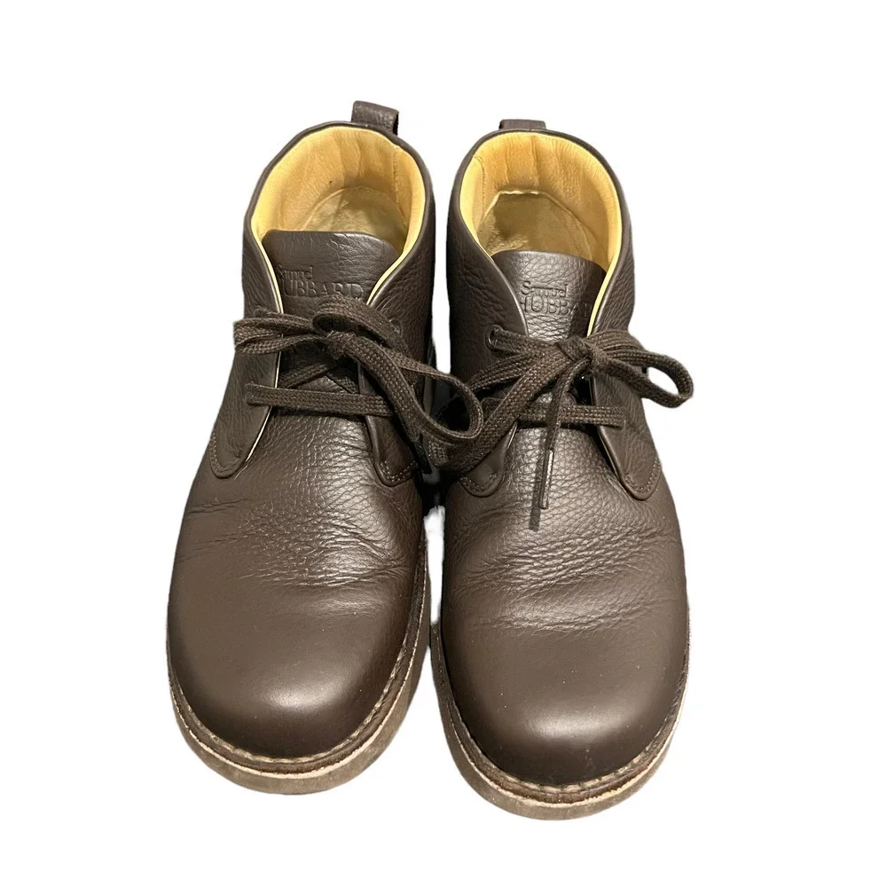 Samuel Hubbard Leather Classic Re-boot Chukka Boots Lace Up Brown Mens Size 8M